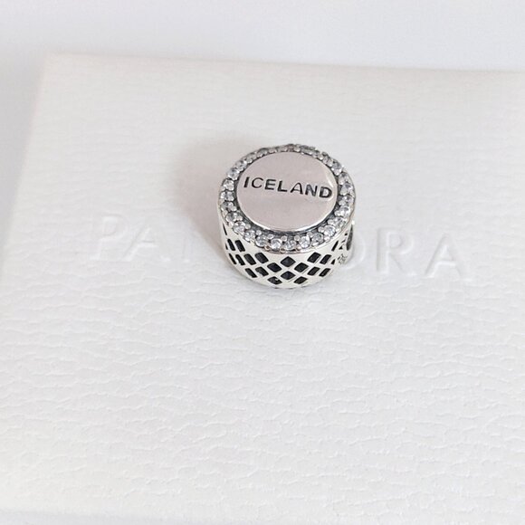 Pandora Iceland Flag Silver Charm Bead with box - Picture 3 of 8